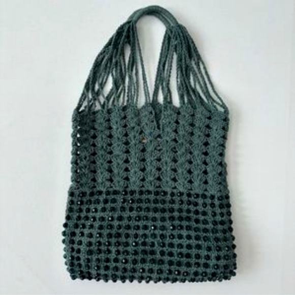 Free People Handbags - Nwot Free people studded Drawstring crochet bag with extra pouch